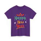 Happy New Year Celebration T-Shirt - Purple