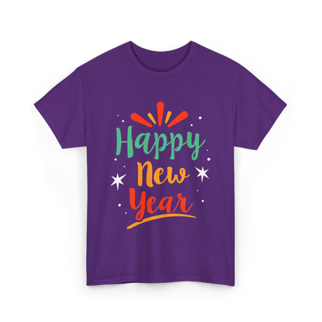 Happy New Year Celebration T-Shirt - Purple