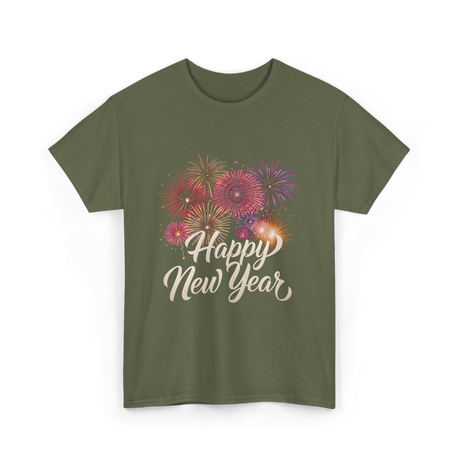 Happy New Year Celebration T-Shirt - Military Green