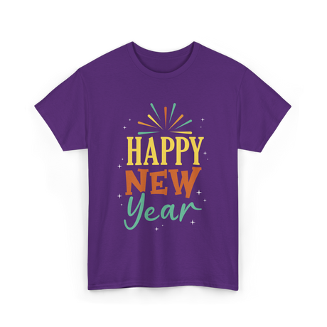 Happy New Year Celebration T-Shirt - Purple