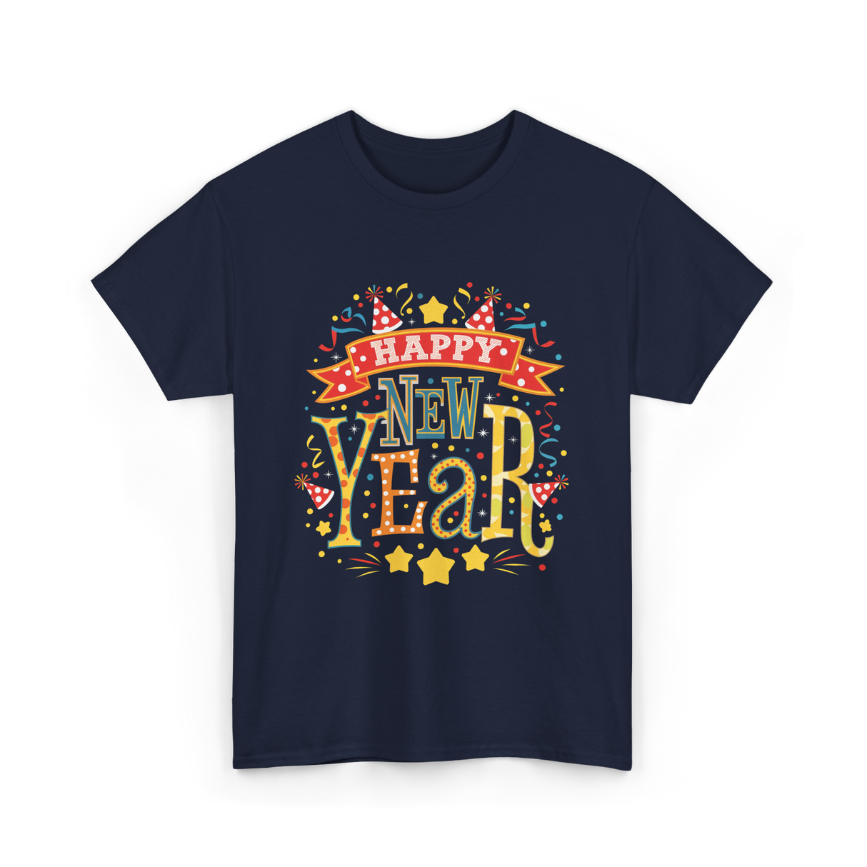 Happy New Year Celebration T-Shirt - Navy