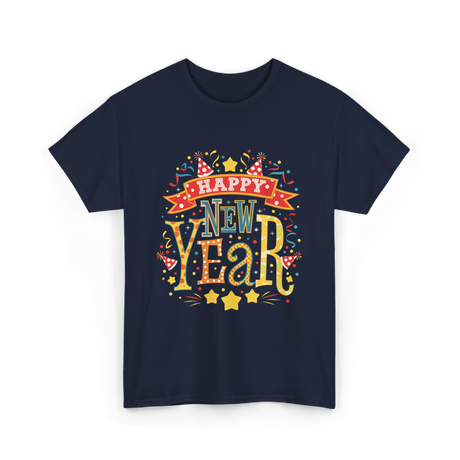 Happy New Year Celebration T-Shirt - Navy