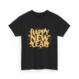 Happy New Year New Year Celebration T-Shirt - Black