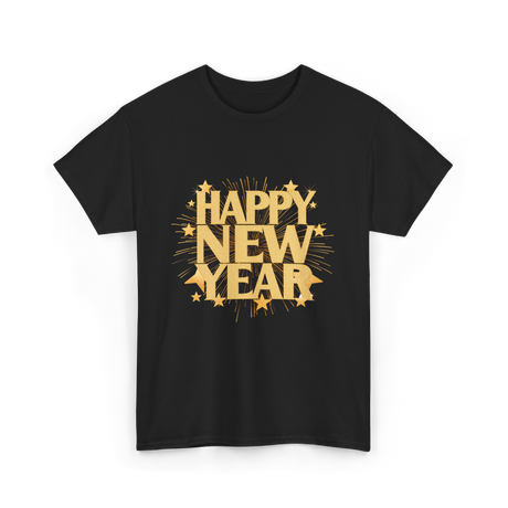 Happy New Year New Year Celebration T-Shirt - Black