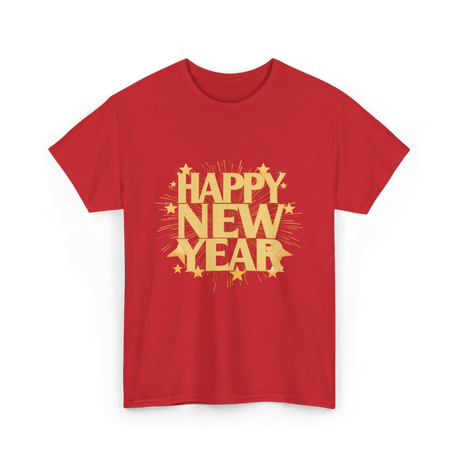 Happy New Year New Year Celebration T-Shirt - Red