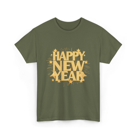 Happy New Year New Year Celebration T-Shirt - Military Green