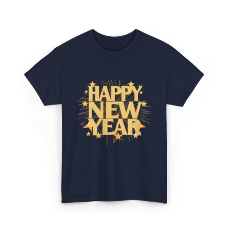 Happy New Year New Year Celebration T-Shirt - Navy