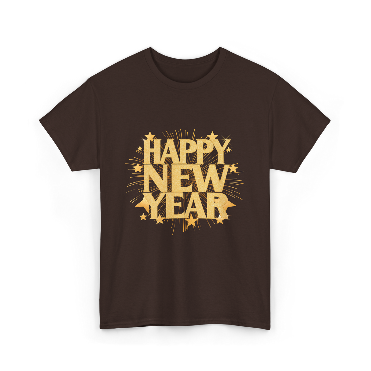 Happy New Year New Year Celebration T-Shirt - Dark Chocolate