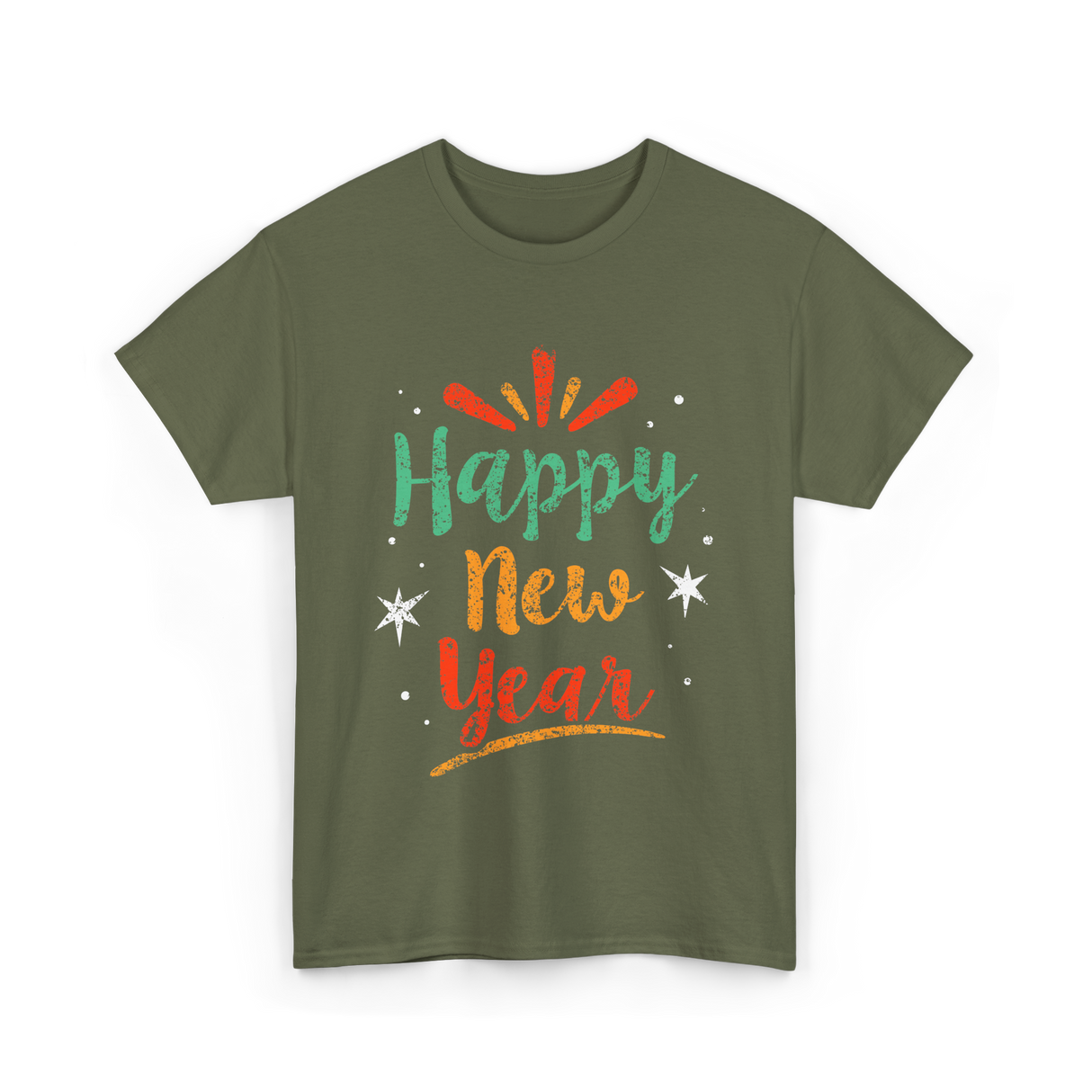 Happy New Year New Year T-Shirt - Military Green