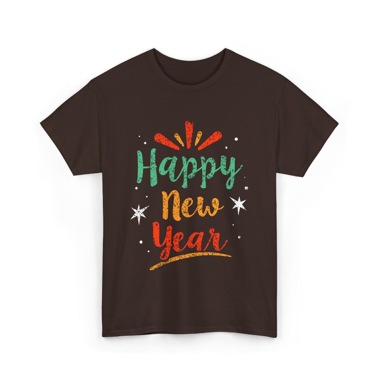 Happy New Year New Year T-Shirt - Dark Chocolate