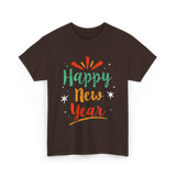 Happy New Year New Year T-Shirt - Dark Chocolate