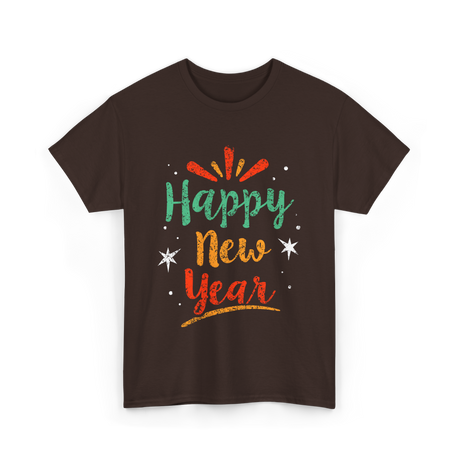 Happy New Year New Year T-Shirt - Dark Chocolate