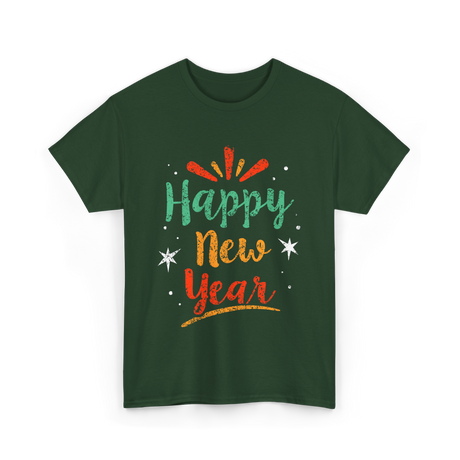 Happy New Year New Year T-Shirt - Forest Green