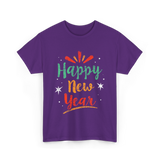 Happy New Year New Year T-Shirt - Purple