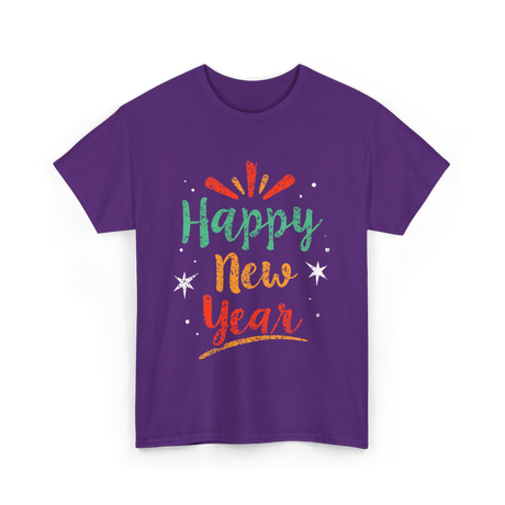 Happy New Year New Year T-Shirt - Purple