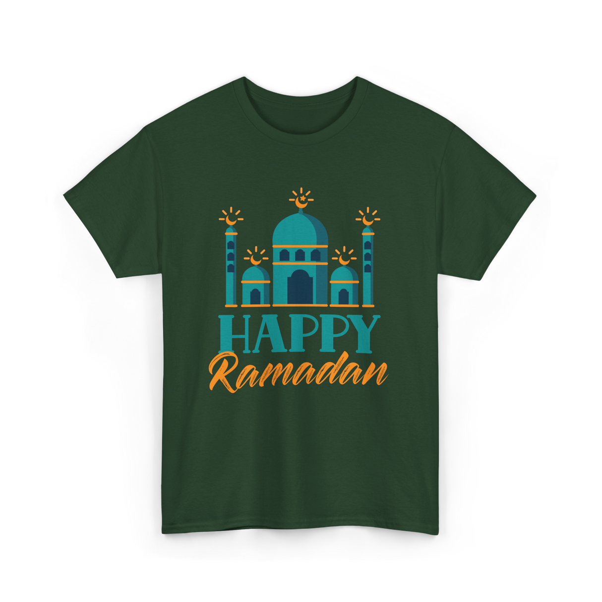 Happy Ramadan T-Shirt - Forest Green