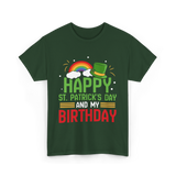 Happy St Patricks Day Birthday Celebration T-Shirt - Forest Green