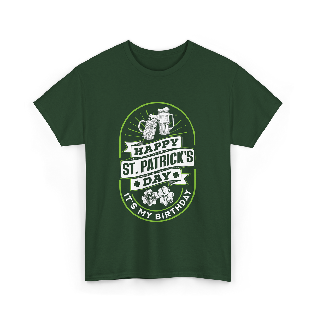 Happy St Patrick's Day Celebration T-Shirt - Forest Green