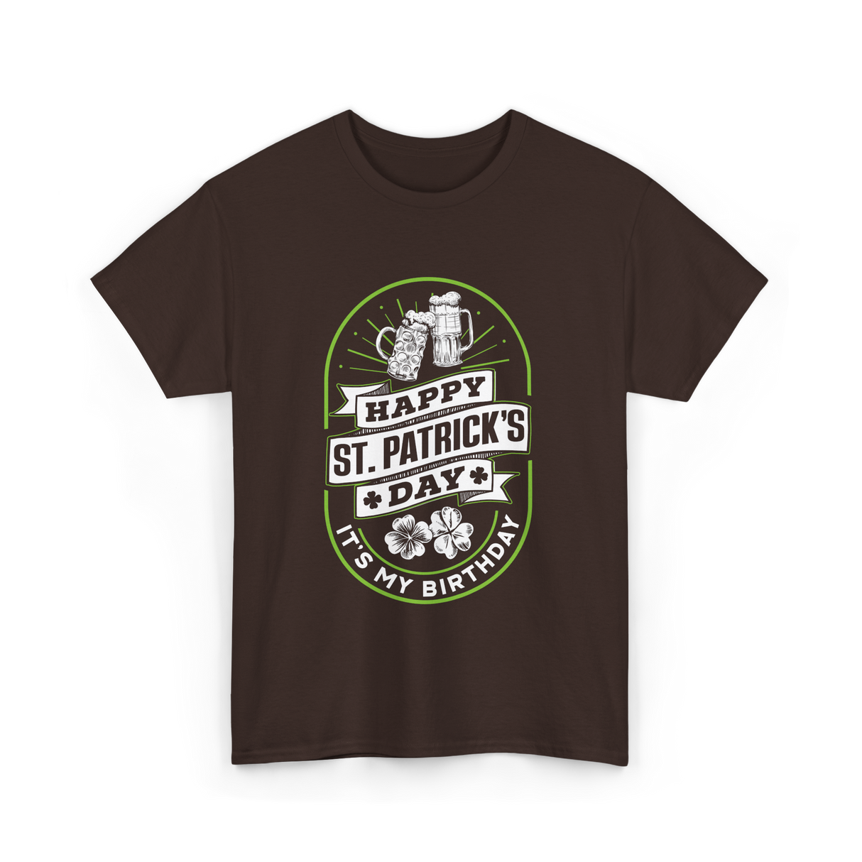 Happy St Patrick's Day Celebration T-Shirt - Dark Chocolate