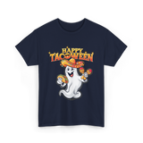 Happy Tacoween Taco Ghost T-Shirt - Navy