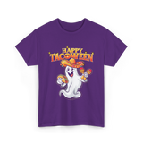 Happy Tacoween Taco Ghost T-Shirt - Purple