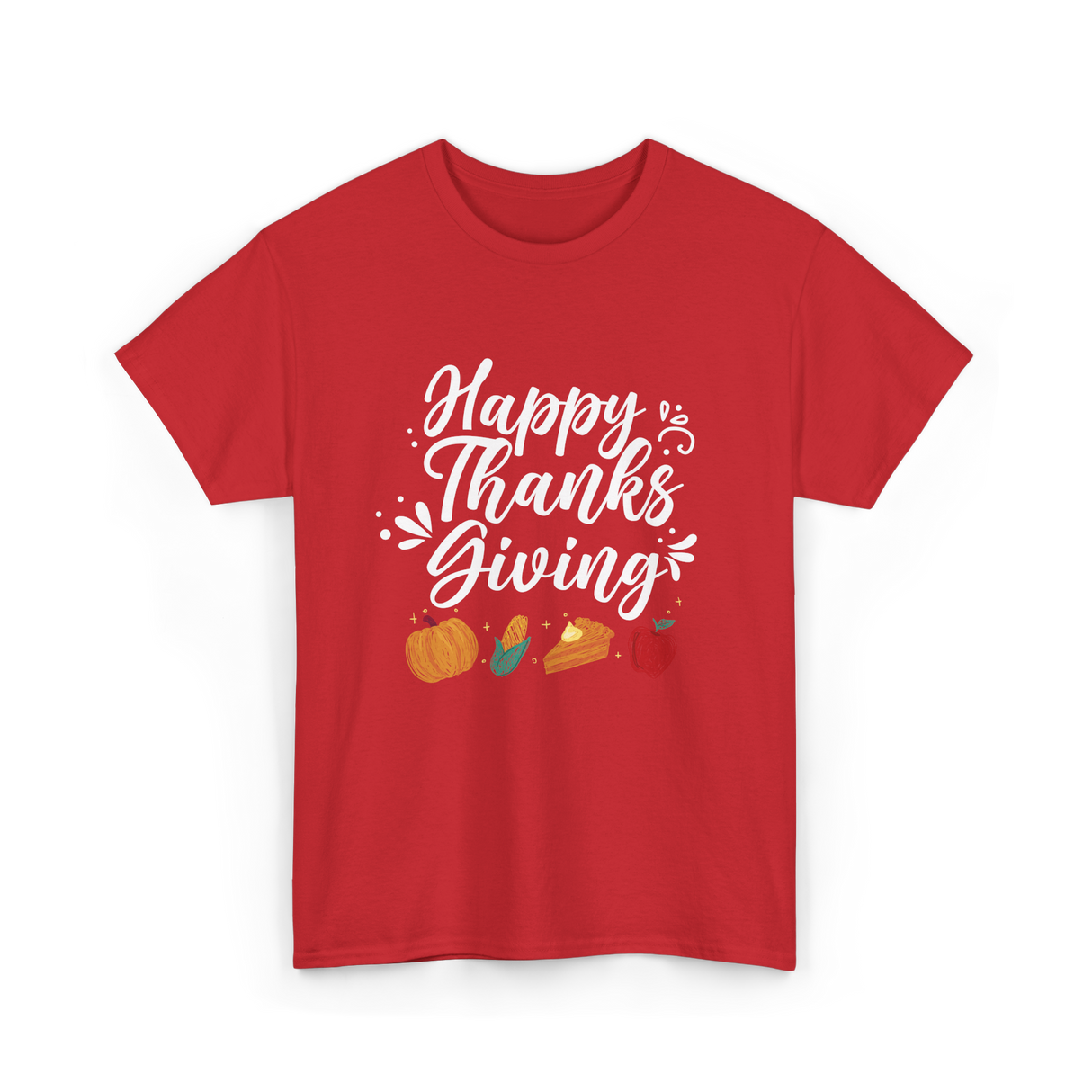 Happy Thanks Giving Thanksgiving Holiday T-Shirt - Red