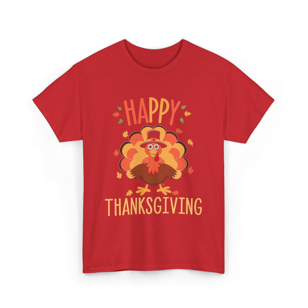 Happy Thanksgiving Turkey Day T-Shirt - Red