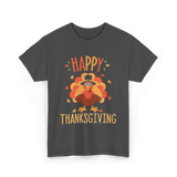 Happy Thanksgiving Turkey Day T-Shirt - Dark Heather