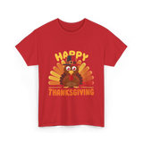 Happy Thanksgiving Turkey T-Shirt - Red