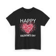 Happy Valentine's Day Heart Love T-Shirt - Black