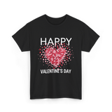 Happy Valentine's Day Heart Love T-Shirt - Black
