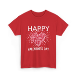 Happy Valentine's Day Heart Love T-Shirt - Red