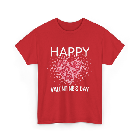 Happy Valentine's Day Heart Love T-Shirt - Red