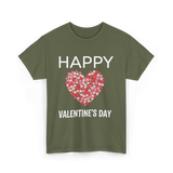 Happy Valentine's Day Love T-Shirt - Military Green