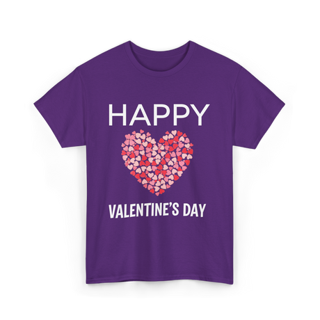 Happy Valentine's Day Love T-Shirt - Purple