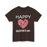 Happy Valentine's Day Love T-Shirt - Dark Chocolate