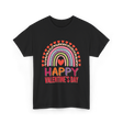 Happy Valentine's Day Rainbow T-Shirt - Black