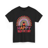 Happy Valentine's Day Rainbow T-Shirt - Black