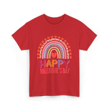 Happy Valentine's Day Rainbow T-Shirt - Red