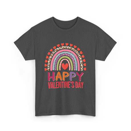 Happy Valentine's Day Rainbow T-Shirt - Dark Heather