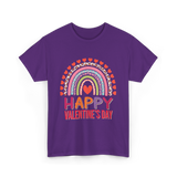 Happy Valentine's Day Rainbow T-Shirt - Purple