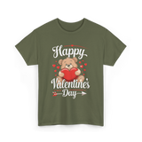 Happy Valentine's Day Valentine T-Shirt - Military Green