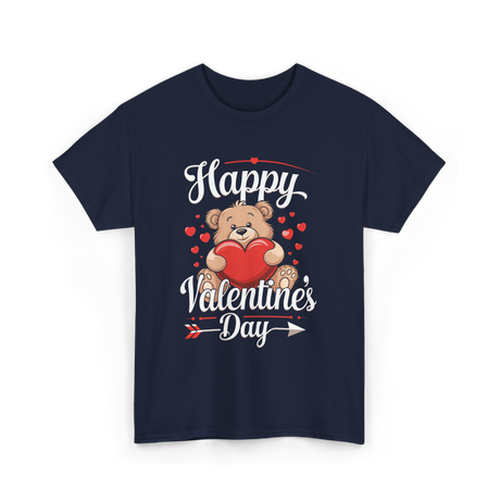 Happy Valentine's Day Valentine T-Shirt - Navy