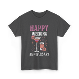 Happy Wedding Anniversary Celebration T-Shirt - Dark Heather