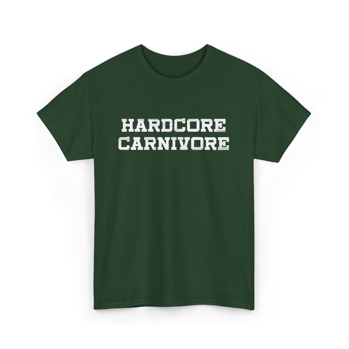 Hardcore Carnivore Meat BBQ T-Shirt - Forest Green