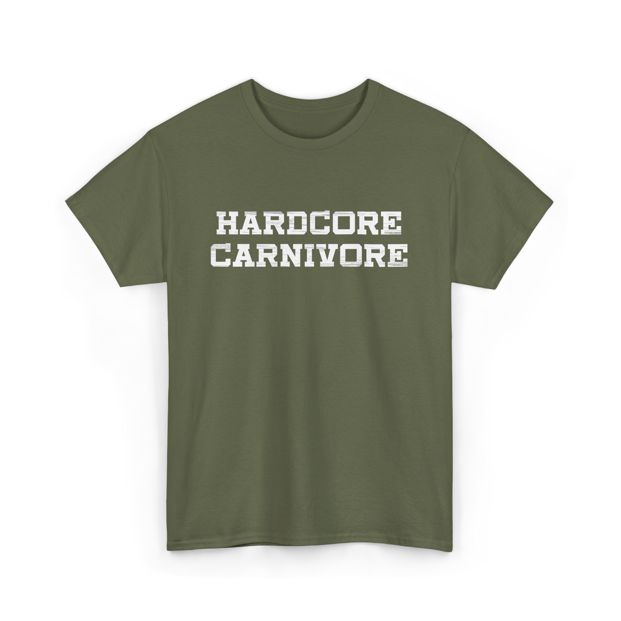 Hardcore Carnivore Meat BBQ T-Shirt - Military Green