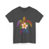 Hawaiian Turtle Floral T-Shirt - Dark Heather