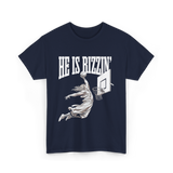 He Is Rizzin Basketball Dunk T-Shirt - Navy