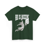 He Is Rizzin Basketball Dunk T-Shirt - Forest Green