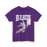 He Is Rizzin Basketball Jesus T-Shirt - Purple